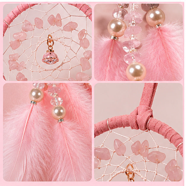 RoseFeather Dreamcatcher Mirror Charm