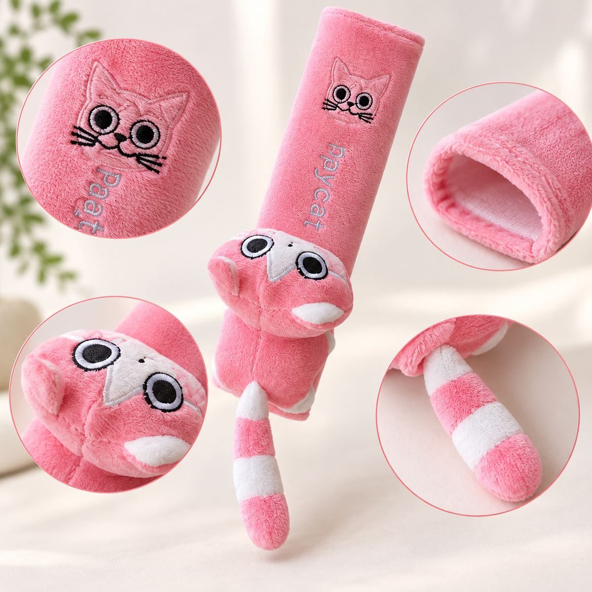 CozyCat Plush Seat Belt Cover